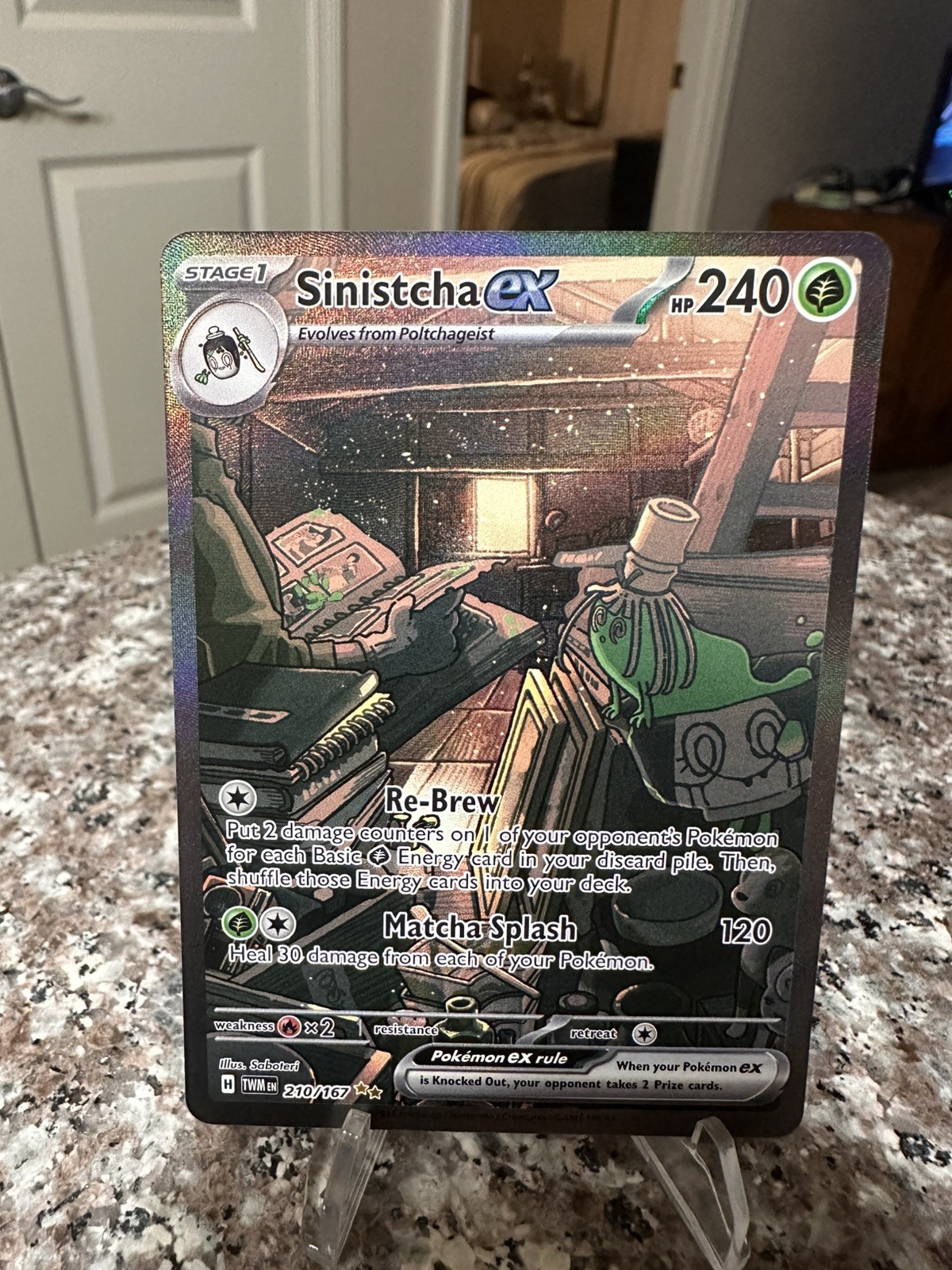 Sinistcha ex 210/167 - Twilight Masquerade SIR Pokemon TCG Holo - NM