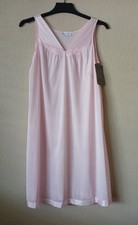 Vintage Vassarette Nightgown Womens Small Nylon Sleeveless Embroidered Lace USA