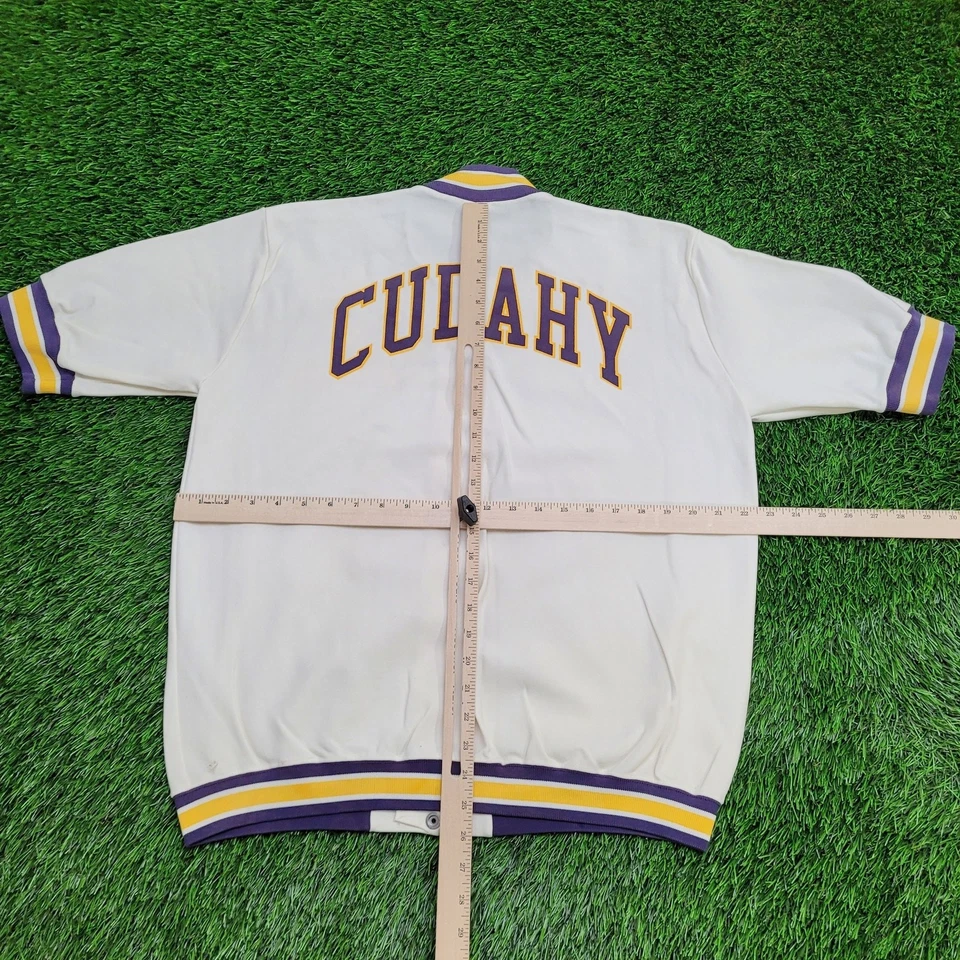 Jaqueta Feminina Vintage Anos 80 Cudahy High-School Grande 22x25 Warm-Up Ringer - Imagem 3 de 4