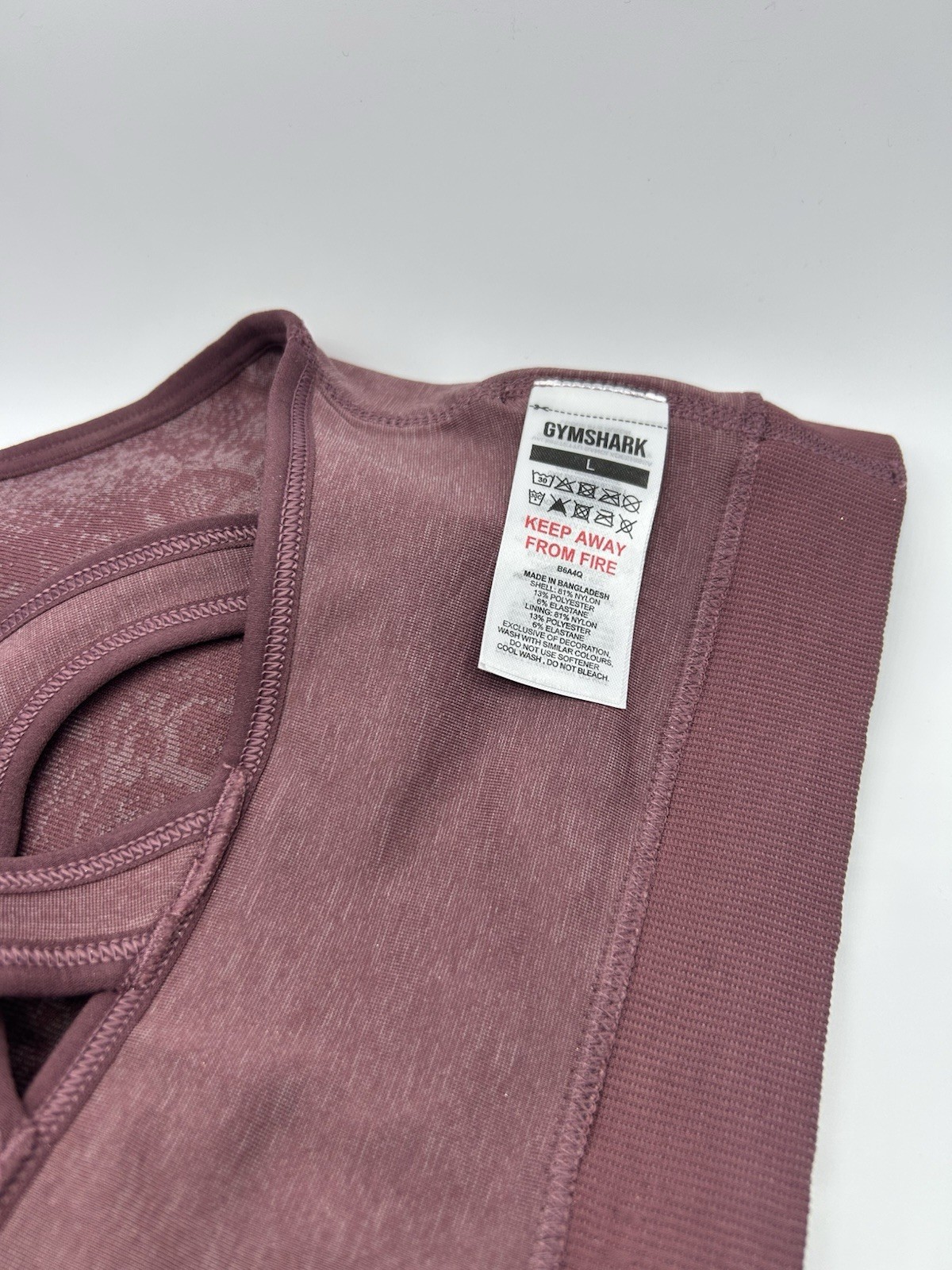 Gymshark Sweat Seamless Sports Bra Large Purple Cross Back with Pads EUC image 5