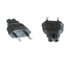 DINIC Netzadapter Eurostecker auf C7, Euro-8 Adapter, Eurostecker Typ C