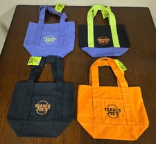 Trader Joe's  Set Of 4 Mini  Canvas Tote Bag Halloween Oct 2025