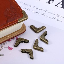 20 Pcs Book Scrapbooking Corner Protector Bronze Protectors Metal Protective
