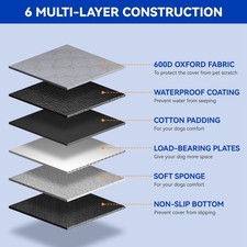 Heavy Duty Dog Car Seat Cover Scratch-Resistant Pet Hammock For Small Medium Pet