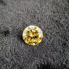 1 CT Natural Yellow Diamond Brilliant Round Cut 6.50mm VVS1 D Grade Certified D5