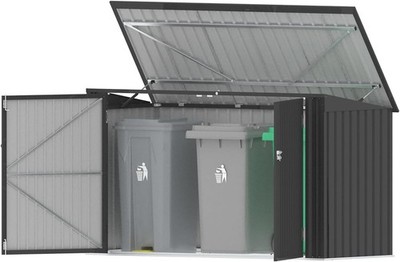 Tepro 7713 Mülltonnenbox für 3 x 240 L Universalbox Store Max aus Metall