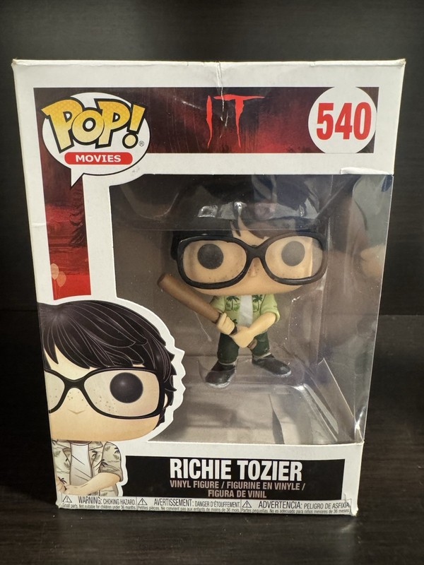 Funko Pop! Movies: It Richie Tozier (Holding Bat) #540 Vinyl Figure DAMAGED BOX