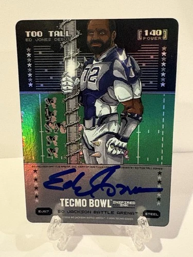 Bo Jackson Battle Arena Tecmo #EJA7 Too Tall Steel Auto 140 Ed Jones