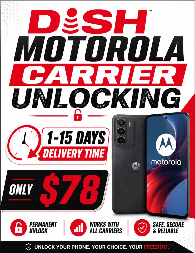 DISH MOTOROLA NCK UNLOCKING SERVICE - Image 1 of 1