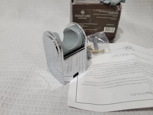 Hand shower bracket adjustable signature hardware chrome 449792 - Picture 2 of 5