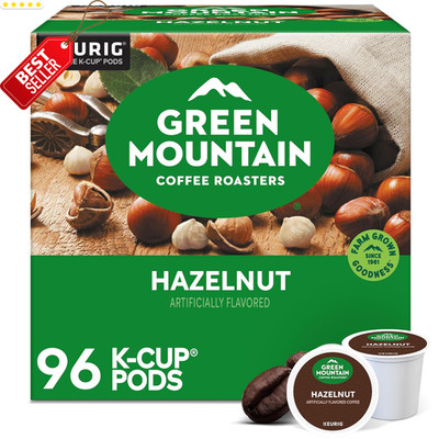 Hazelnut Coffee KCup Pods Light Roast 96 Count Keurig Compatible Single Serve US