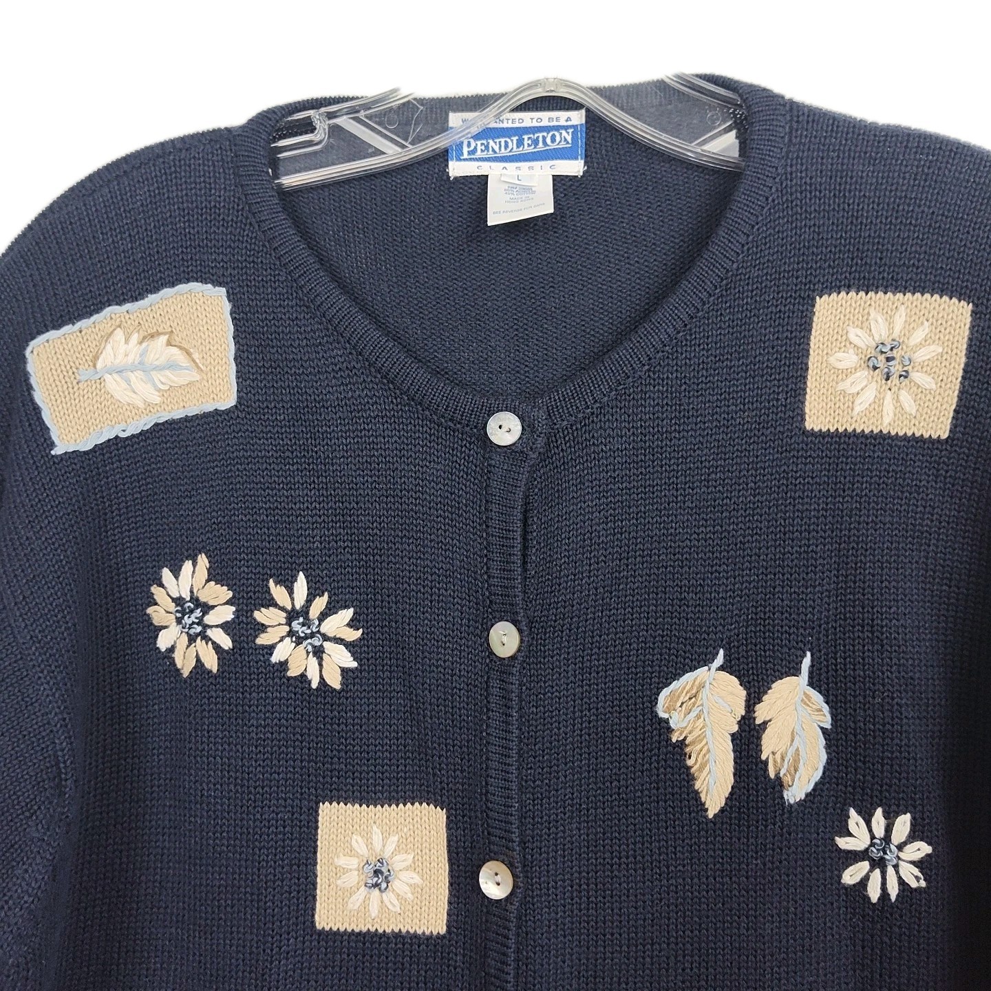 Pendleton Button-up Embroidered Women's Cardigan,… - image 2