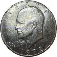 1972 Eisenhower silver dollar D mint