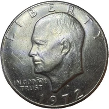 1972 Eisenhower silver dollar D mint