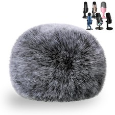 Furry Pop Filter for Yeti Microphone Windscreen Foam Cover Black Blue Yeti