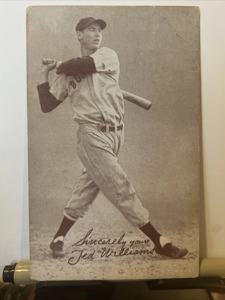 Lote de 6 exposições de saudações 1939-46 Ted Williams (2) Bob Feller DiMaggio - Imagem 2 de 4