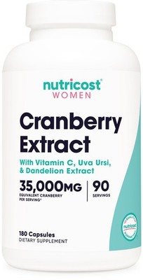 Nutricost Cranberry Extract for Women (35,000mg Equivalent) 180 Capsules