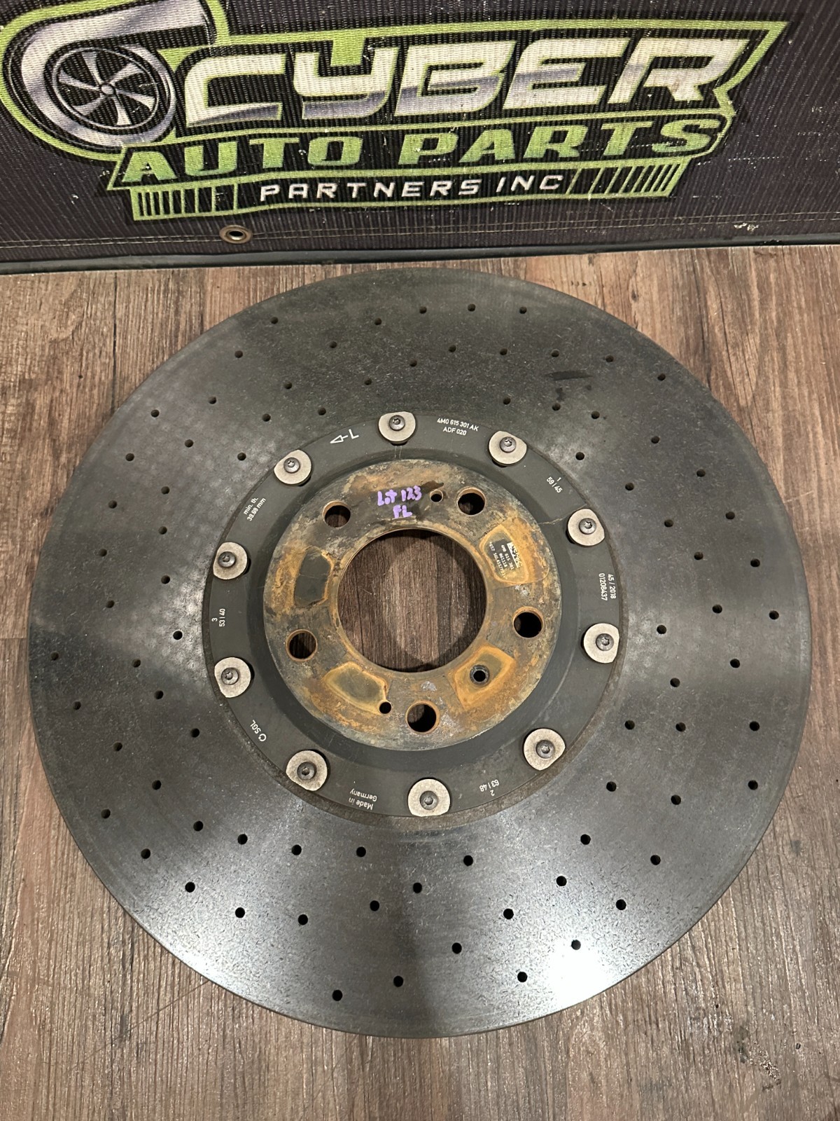 2018-2024 LAMBORGHINI URUS FRONT LEFT CARBON CERAMIC BRAKE ROTOR OEM 4M0 615 301