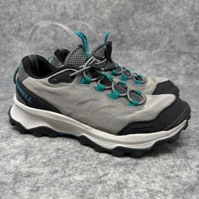 Merrell Speed Strike Aerosport Shoes Womens Size 7.5 Teal Grey Outdoors Hiking