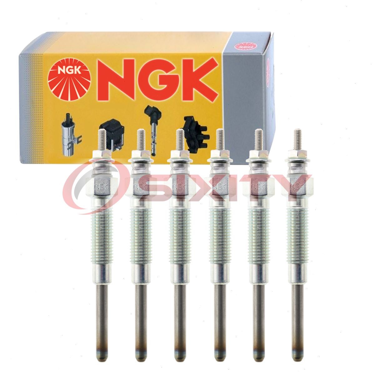 6 pc NGK 5376 Y-715R Glow Diesel Glow Plugs for Ignition Cylinder Engine dn