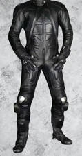 Men's Motorcycle Leather Suit 1pc Cowhide Racing Motogp Biker Protective Gear