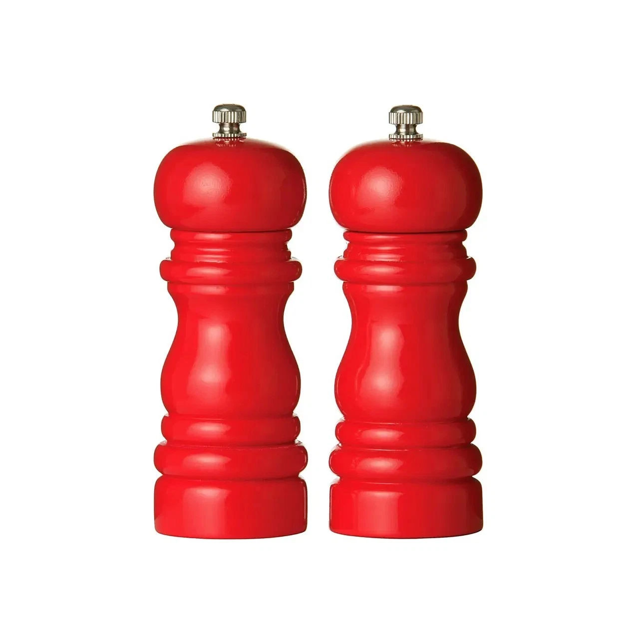 Salta Red Hi Gloss Salt Pepper Grinder Set Comfortable Grip Food Spice Home New