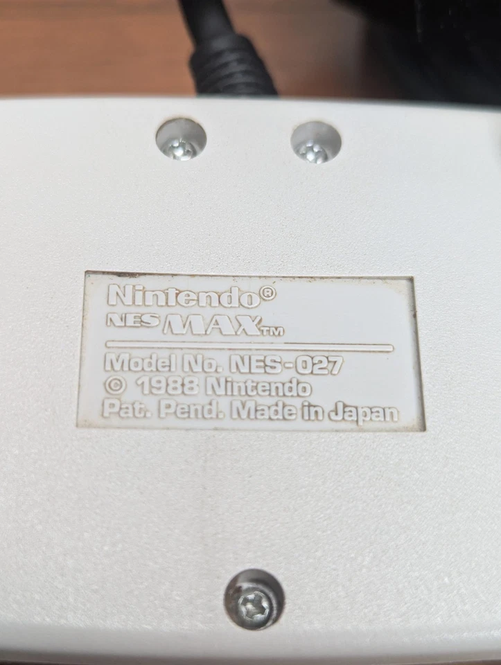 Mando Nintendo NES MAX Vintage Modelo NES-027 1988 Gamepad Turbo Japón Foto 3 de 4