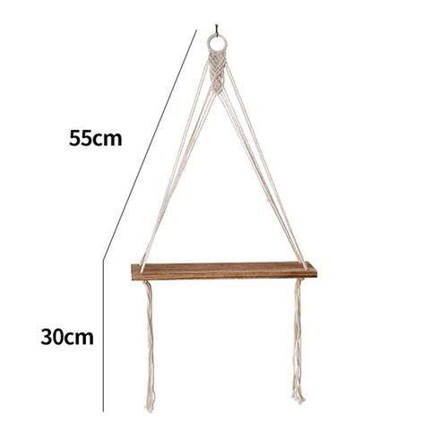 Decorative Floating Shelves Crafted from Wood and Cotton Rope Material - Picture 6 of 12