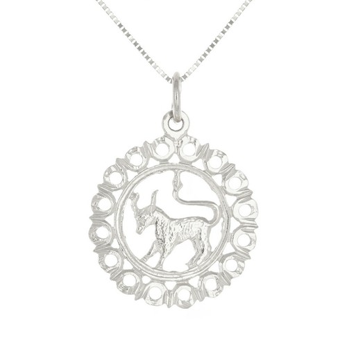 14k Yellow or White Gold TAURUS Zodiac Sign Charm Pendant Necklace 18" - Picture 11 of 12