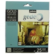 Pebeo Gedeo Gold Leaf for Gilding - Gold Silver Leaves / Mirror Red Blue Green