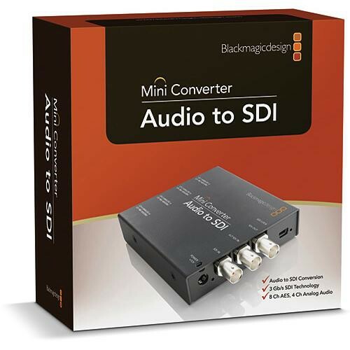 Blackmagicdesign Converter Audio to SDI③ Blackmagic Design Audio to SDI Mini Converter - Ships form Miami
