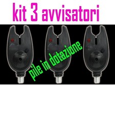 AVVISATORE ACUSTICO PESCA CARPFISHING ALLARME SONORO CARPA KIT PZ. 3