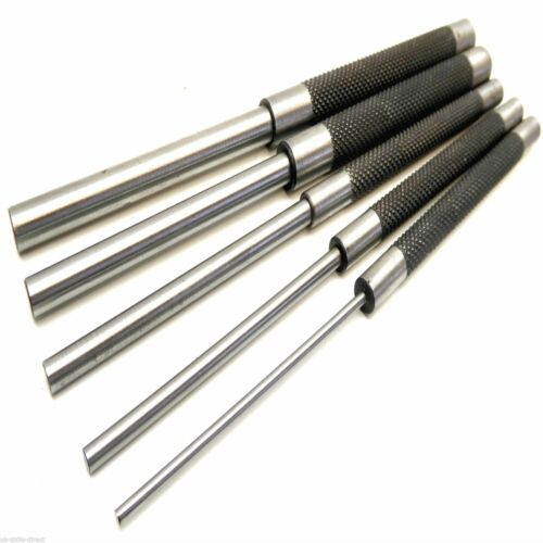 LONG STEEL 8" PARALLEL PIN PUNCH SET FLAT CENTRE 3mm - 9mm ROLL NAIL HEAVY DUTY - Afbeelding 1 van 1