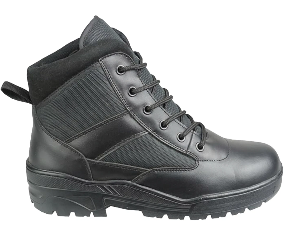 Savage Island Black Side Zip Combat Mid Boots Army Hiking Shoe
