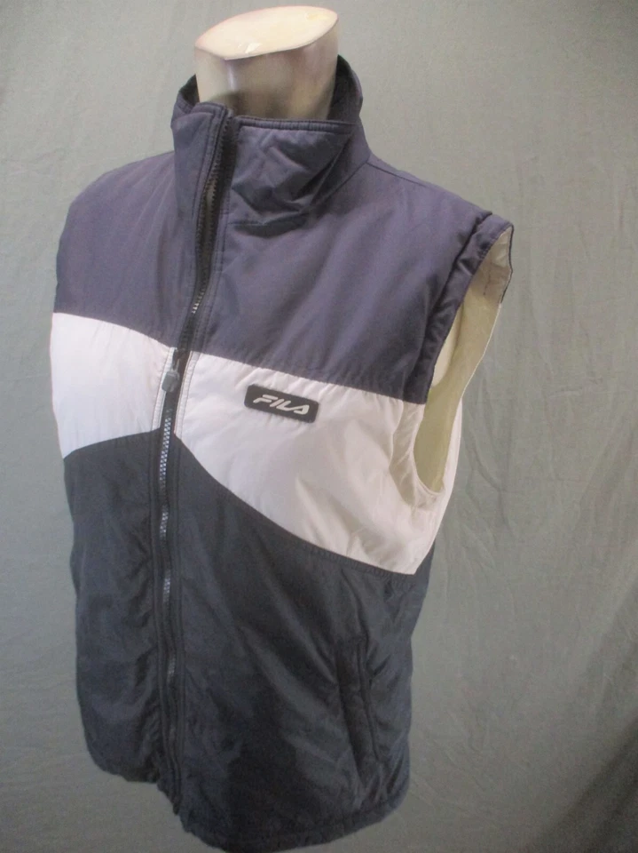 FILA Size S Women Multicolor 100% Nylon Full Zip Stand Collar Insulated Vest 962 - Image 3 of 4