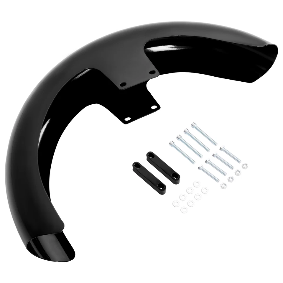 Guardabarros delantero envolvente negro vivo de 21" para excavadoras Harley Touring Electra Street Glide Foto 4 de 4