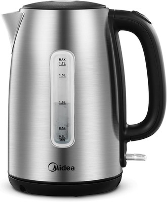Wasserkocher 3000W Schnellkochend 1,7L Edelstahl Wasserkocher LED-Anzeige, Feder