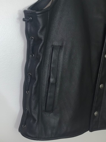 Harley-Davidson Uomo RELIC Wille G Gilet Pelle Teschio97152-07VM Piccolo/Medio - Foto 5 di 10