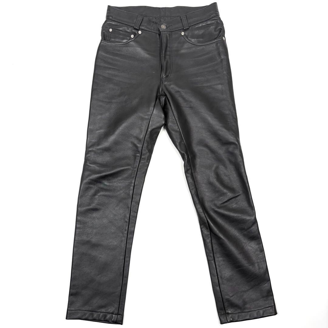 Schott Leather Pants Black W32 Riders from Japan | eBay