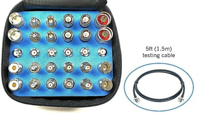 Kit Universel De 30 Adaptateurs Et Câbles Coaxiaux RF - Compatible N, TNC, SMA, BNC, UHF, Mini-UHF