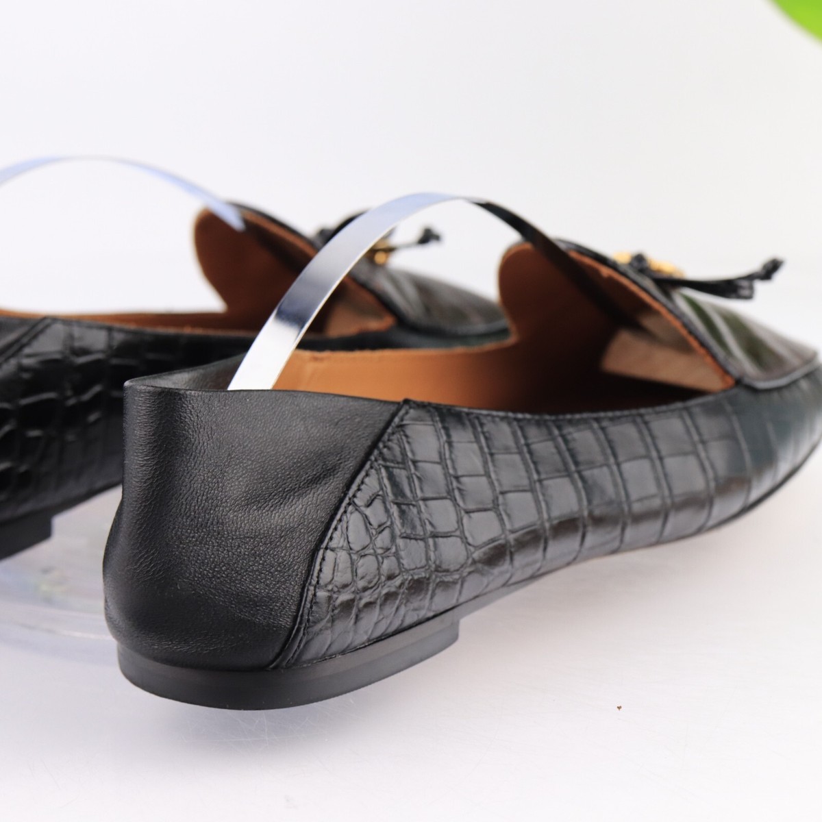 Tory Burch Mini Benton Loafer Slide with Charm, Black Size:6.5 $298 Tory Burch M Loafer Flats for Women for sale | eBay main image 4