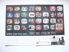 1956 NBC Color Television Shows on RCA TV 2-page Print Ad
