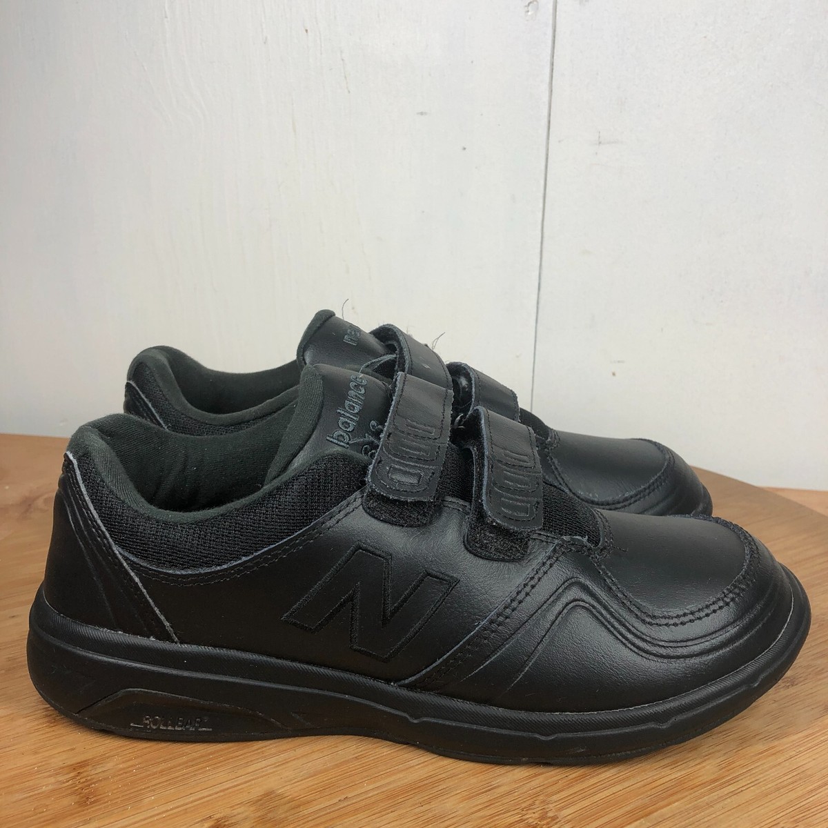 New Balance Shoes Womens B Walking Sneakers 813 Black Leather