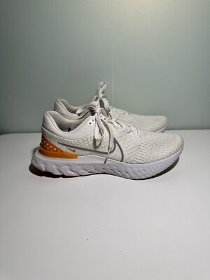 Nike React Infinity Run Flyknit 3 DH5392-100 White Grey Kumquat size: 10.5
