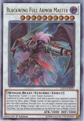 Blackwing Full Armor Master NM LED3 1st White Dragon Abyss Yugioh