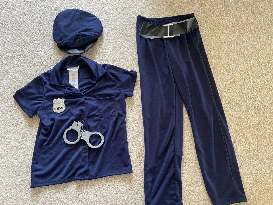 加州服装系列可爱警察儿童服装大号万圣节 — 第 2/4 张图片
