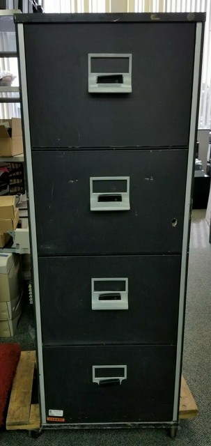 Vintage Victor Fire Master 4 Drawer File Cabinet Certified 1 Hour Fireproof Safe For Sale Online Ebay