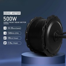 36V 48V 500W 20 24 26er Snow Ebike Fat Tire Brushless Gear Front Rear Hub Motor
