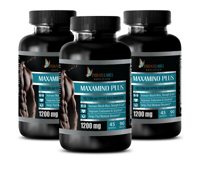 amino acids pills - MAXAMINO PLUS 1300mg - amino acid supplement -3 Bot 270 Tabs