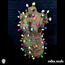 Voo Doo Doll Pin Voodoo Magic Ritual Black Red Witchcraft